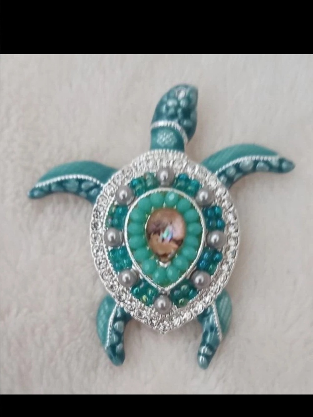 Napier Turtle Brooch - Picture 2 of 4